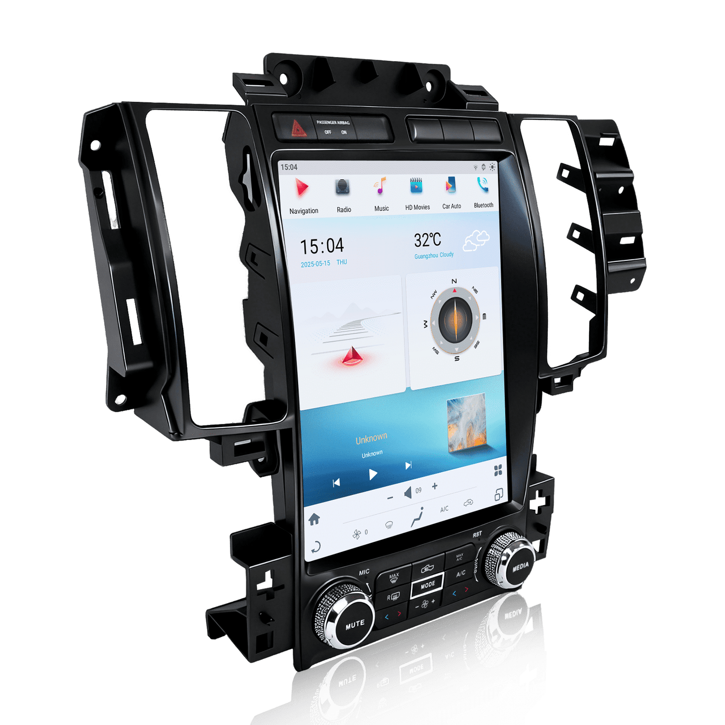 12.1" Vertical Screen Android 13 Car Stereo for Ford Taurus 2009-2011 | Compatible with Manual & Auto AC, Octa-Core, Wireless CarPlay & Android Auto