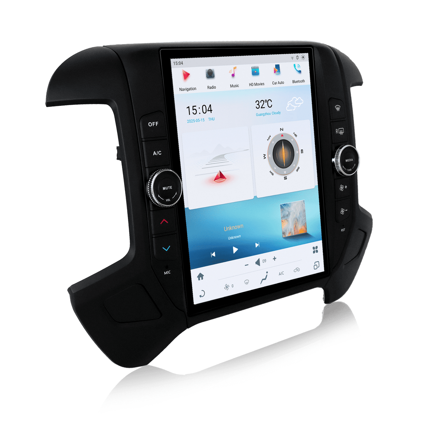 12.1" Vertical Screen Android 13 Car Stereo for Chevrolet Silverado 2014-2018 | Octa-Core, Wireless CarPlay & Android Auto