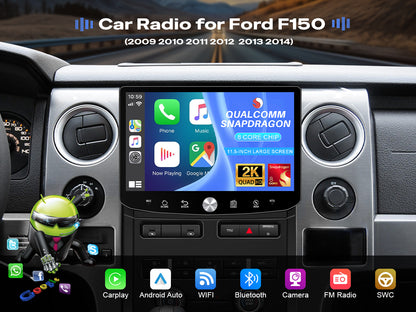 11.5" 2K Android Car Stereo for Ford F-150 2009-2012 | CarPlay