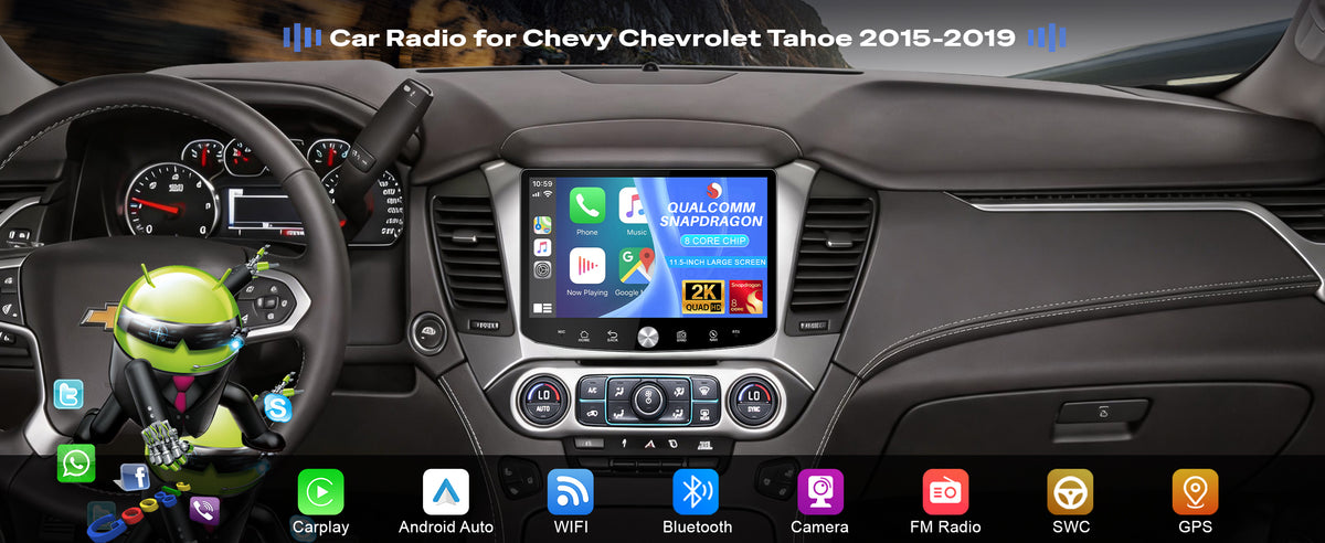 11.5" 2K Android Car Stereo for Chevrolet Tahoe 2015-2019 | Carplay