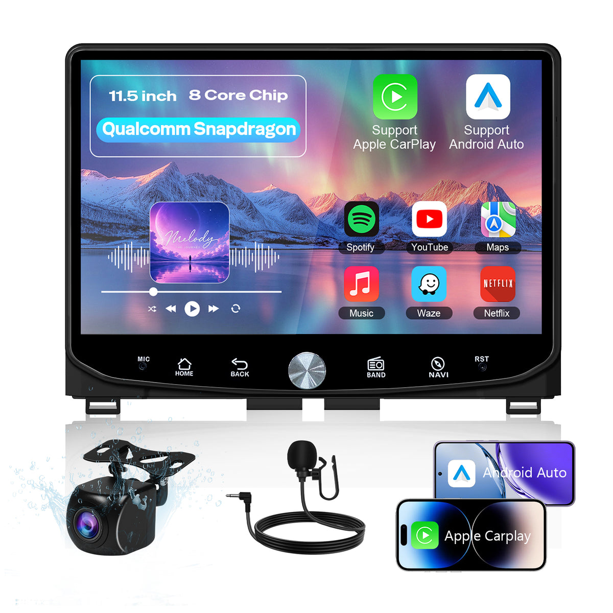 11.5" 2K Android Car Stereo for Toyota Tundra 2014-2021 | CarPlay