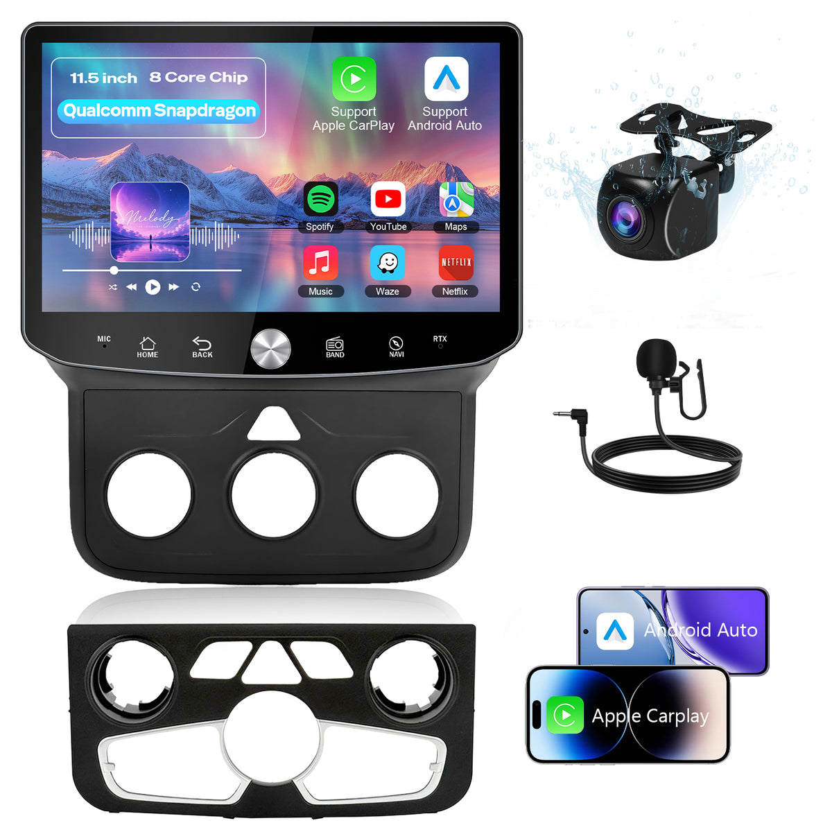 11.5" 2K Android Car Stereo for Dodge Ram 1500/2500 2013-2018 | Carplay