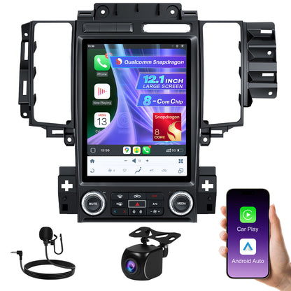12.1" Vertical Android Car Stereo for Ford Taurus 2009-2011 | Manual/Auto AC