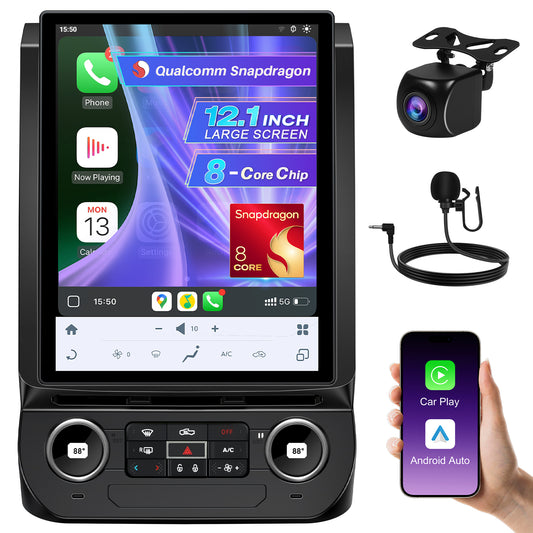 12.95" Vertical Android Car Stereo for Ford F-150 2015-2021 | CarPlay