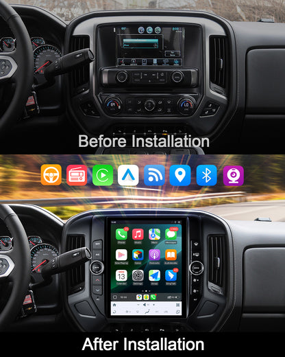 12.1" Vertical Android Car Stereo for Chevrolet Silverado 2014-2018 | Carplay