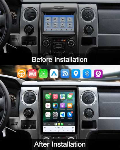 12.95" Vertical Android Car Stereo for Ford F-150 2013-2014 | Manual/Auto AC