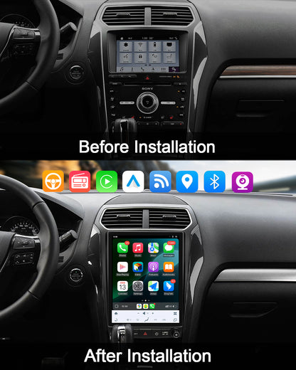 12.1" Vertical Android Car Stereo for Ford Explorer 2011-2019 | CarPlay