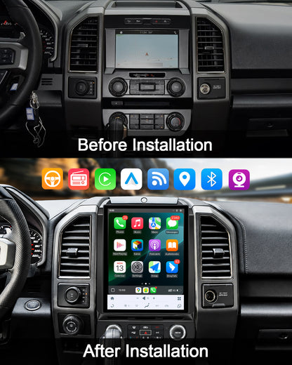 12.1" Vertical Android Car Stereo for Ford F-150 2015-2021 | CarPlay