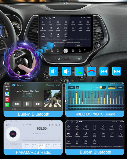 11.5" 2K Android Car Stereo for Jeep Cherokee 2014-2021 | Carplay