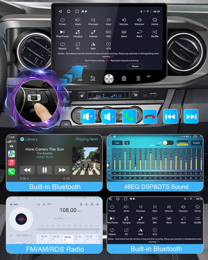 11.5" 2K Android Car Stereo for Toyota Tacoma 2016-2023 | Carplay