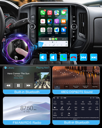 12.1" Vertical Android Car Stereo for Chevrolet Silverado 2014-2018 | Carplay