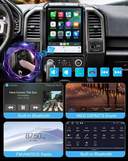 12.1" Vertical Android Car Stereo for Ford F-150 2015-2021 | CarPlay