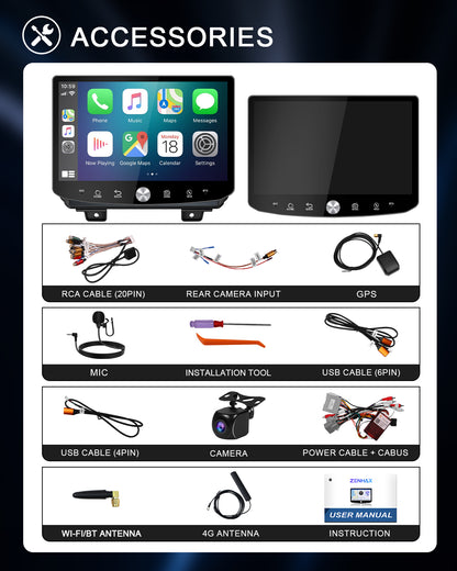 11.5" 2K Android Car Stereo for Jeep Wrangler JL 2018-2022 | Camera Retention