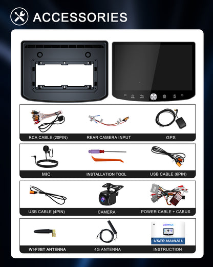 11.5" 2K Android Car Stereo for Jeep Wrangler 2011-2017 | CarPlay