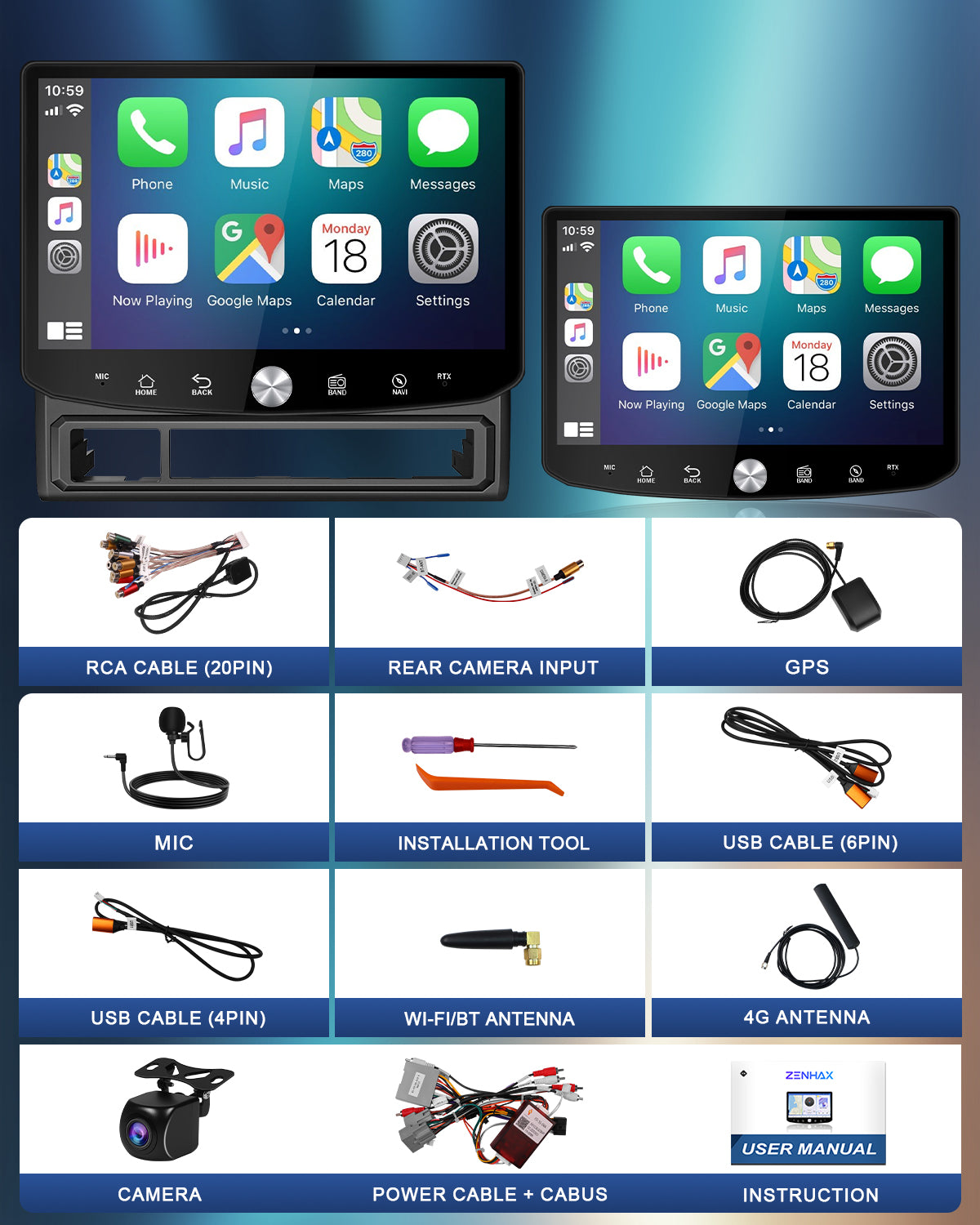 11.5" 2K Android Car Stereo for Toyota Tacoma 2005-2015 | CarPlay