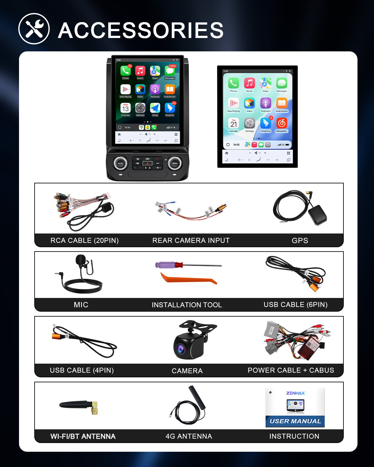 12.1" Vertical Android Car Stereo for Ford Expedition 2018-2021 | CarPlay