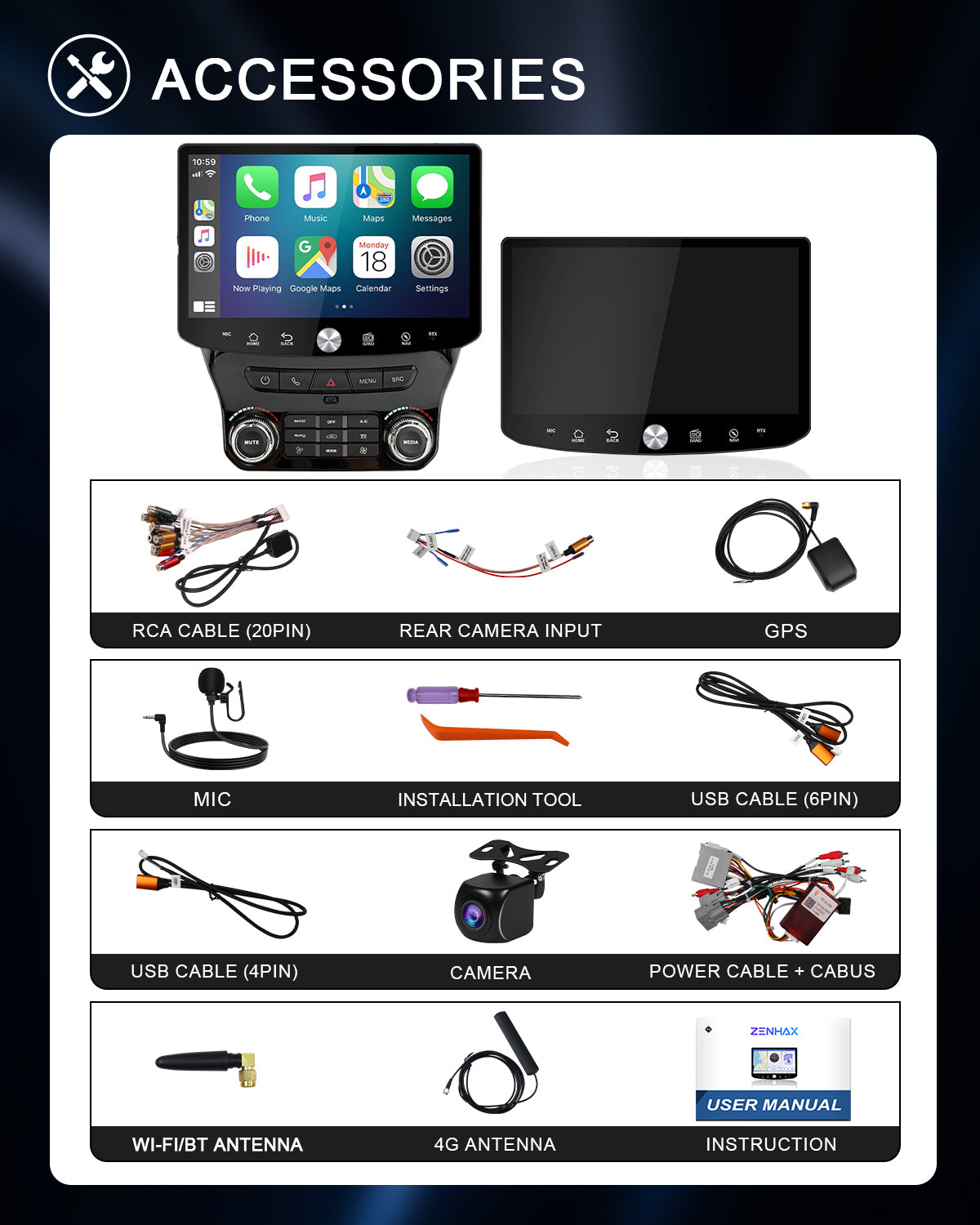 11.5" 2K Android Car Stereo for Ram 1500/2500 2019-2023 | Carplay