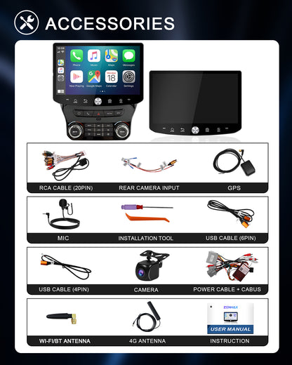 11.5" 2K Android Car Stereo for Ram 1500/2500 2019-2023 | Carplay