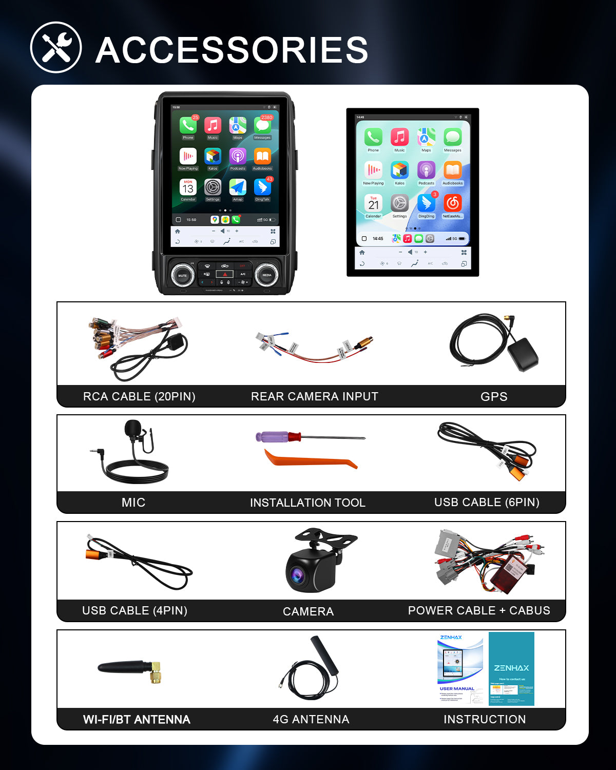 12.95" Vertical Android Car Stereo for Ford F-150 2013-2014 | Manual/Auto AC