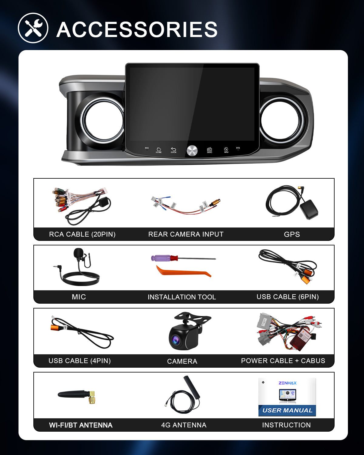 11.5" 2K Android Car Stereo for Toyota Tacoma 2016-2023 | Carplay