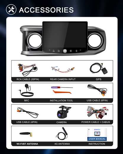 11.5" 2K Android Car Stereo for Toyota Tacoma 2016-2023 | Carplay
