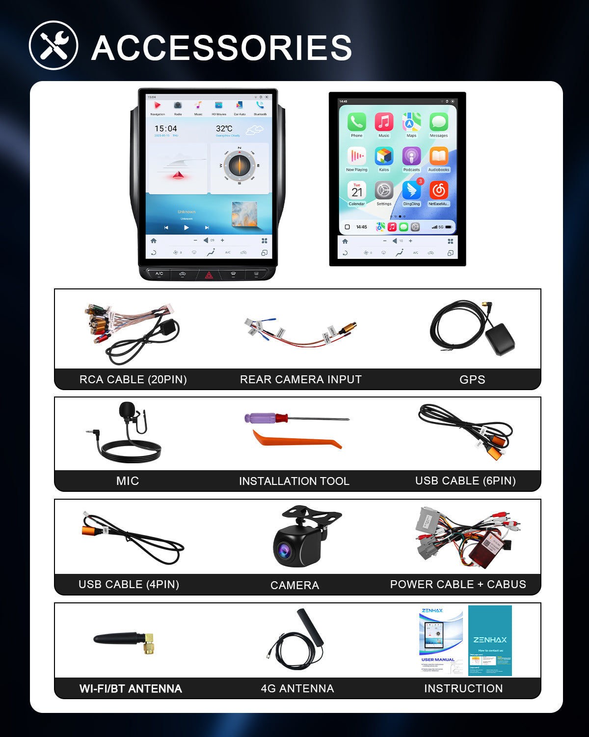 12.95" Vertical Android Car Stereo for Dodge Ram 2019-2023 | CarPlay
