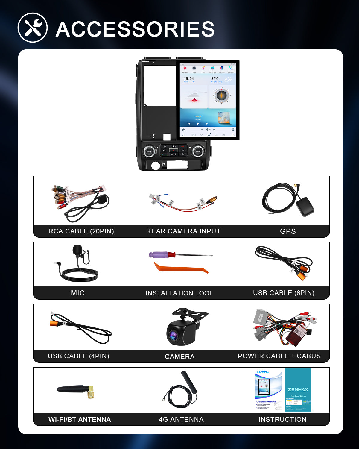 12.1" Vertical Android Car Stereo for Ford F-150 2009-2012 | CarPlay