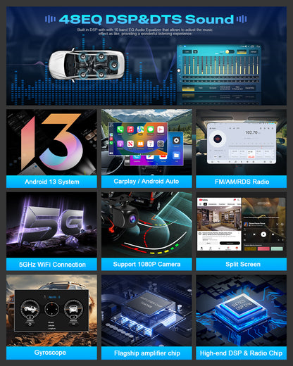 11.5" 2K Android Car Stereo for Toyota Tundra 2014-2021 | CarPlay