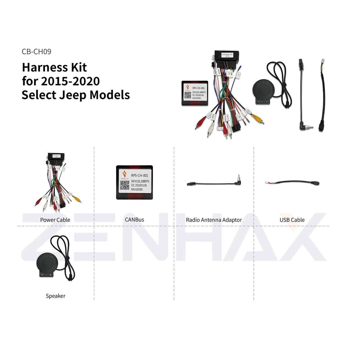 CB-CH09 matched wiring harness for KIT1-CH011