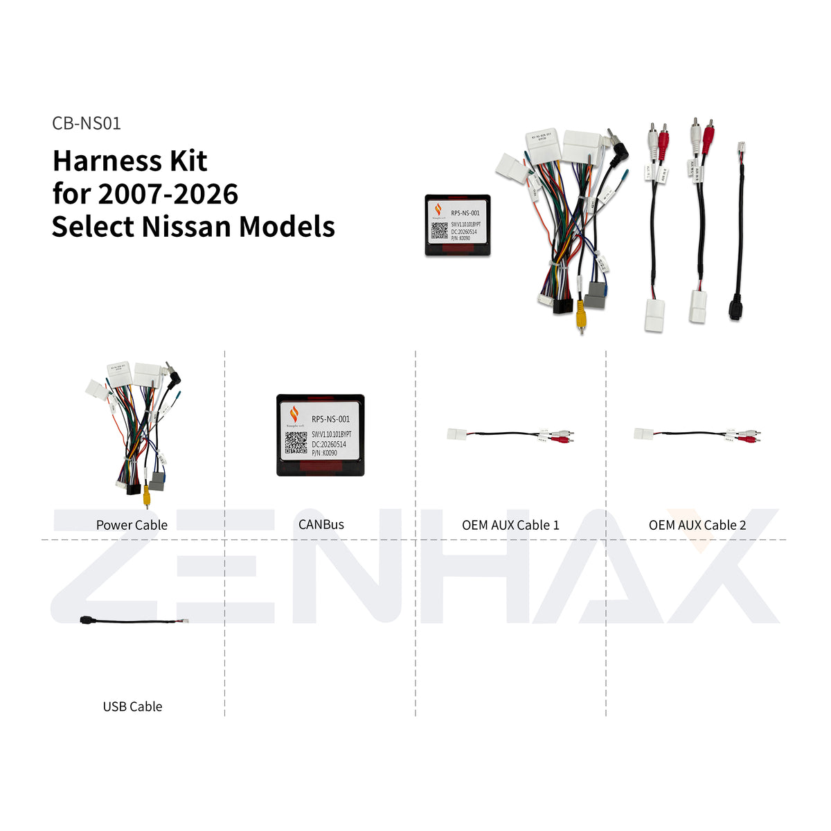 CB-NS01 matched wiring harness for KIT4-NS808A