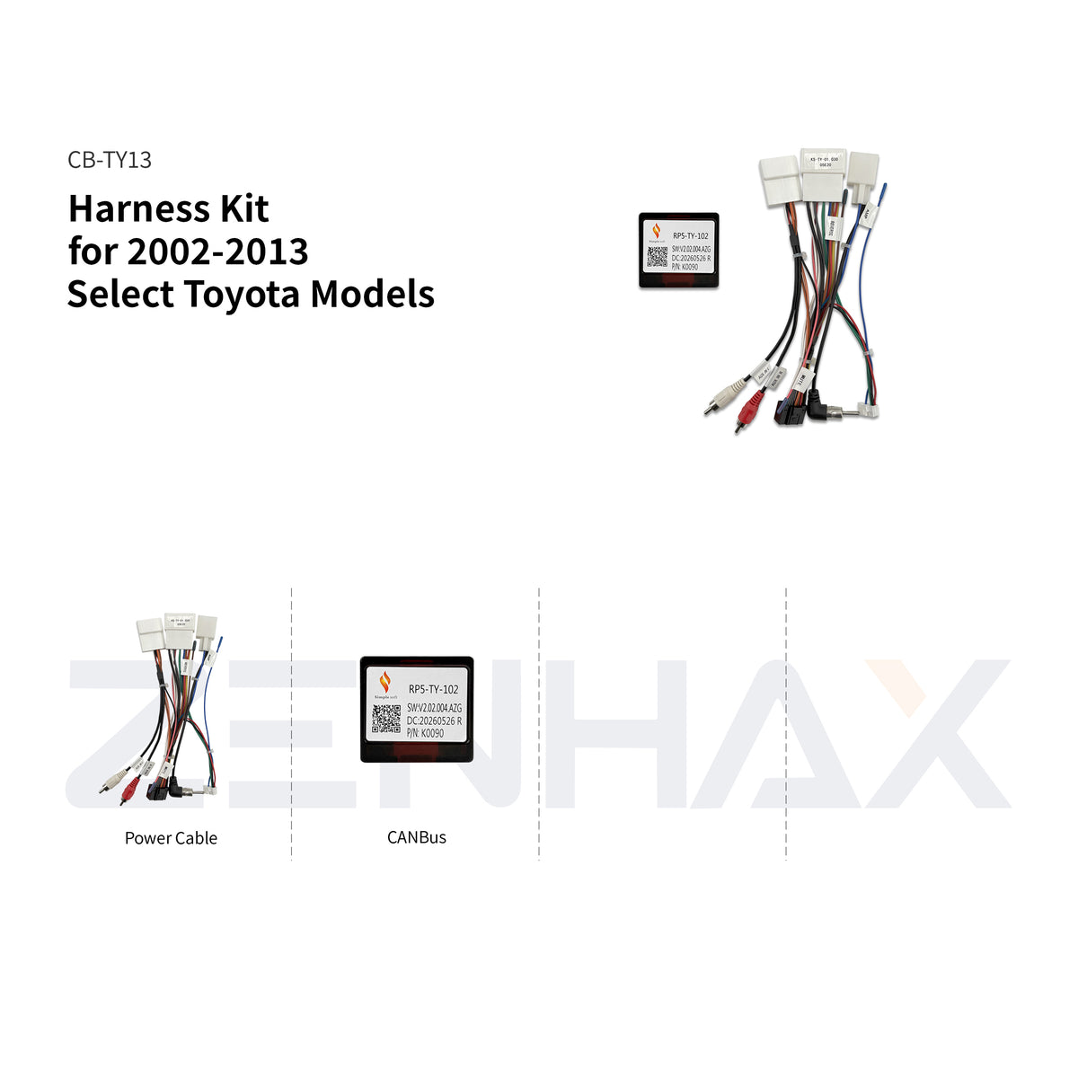 CB-TY13 matched wiring harness for KIT2-TY609