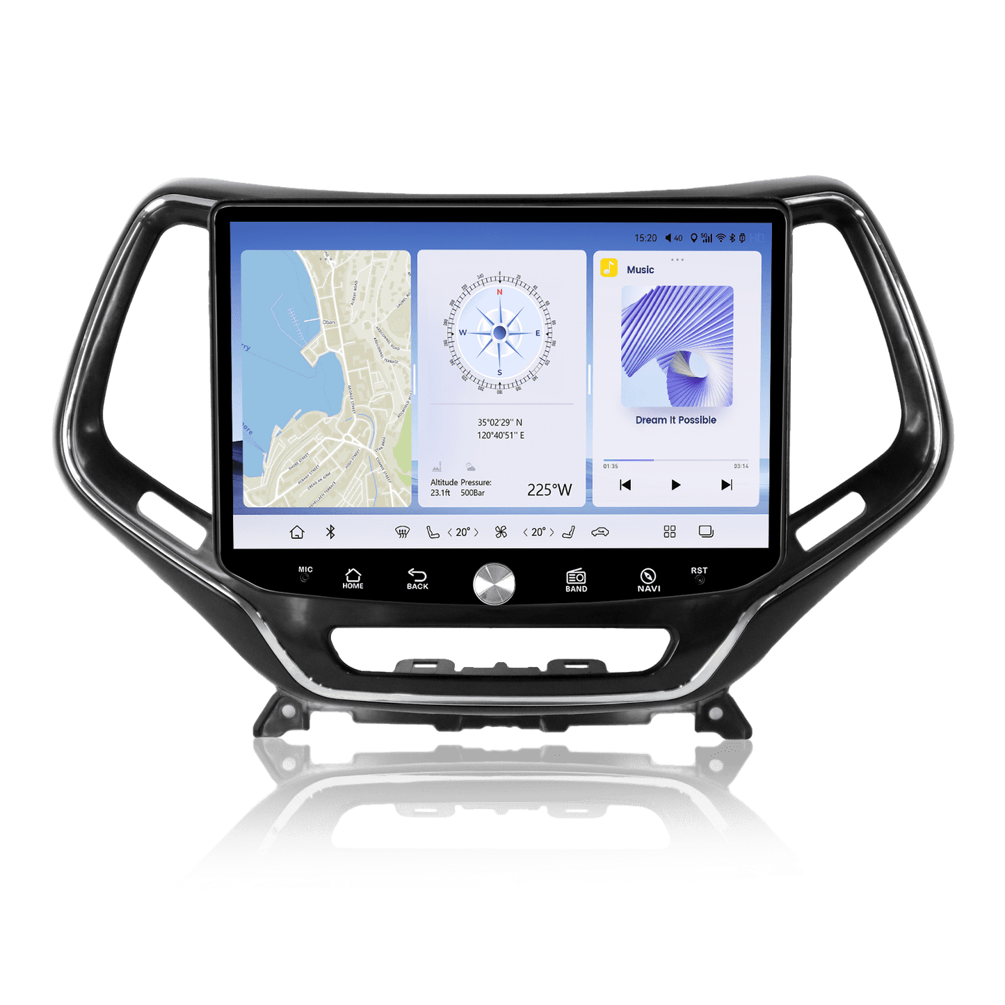 11.5" 2K Android 13 Car Stereo for Jeep Cherokee 2014-2021 | Octa-Core, Wireless CarPlay & Android Auto