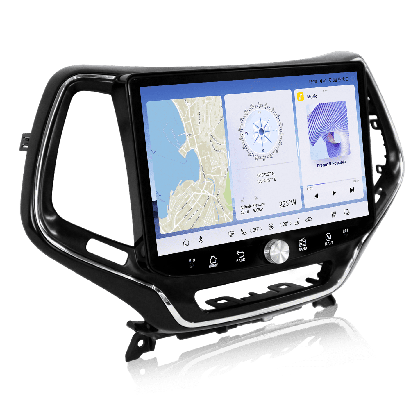 11.5" 2K Android 13 Car Stereo for Jeep Cherokee 2014-2021 | Octa-Core, Wireless CarPlay & Android Auto