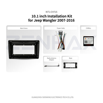 KIT1-CH715 complete installation kit for Jeep Wrangler 2007-2016