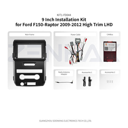 KIT1-FD044 complete installation kit for Ford F-150/Raptor 2010 LHD High Trim