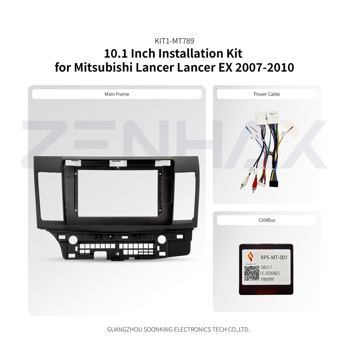 KIT1-MT789 complete installation kit for Mitsubishi Lancer/Fortis 2010