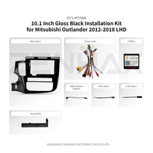 KIT1-MT790A complete installation kit for Mitsubishi Outlander 2014 LHD Gloss Black