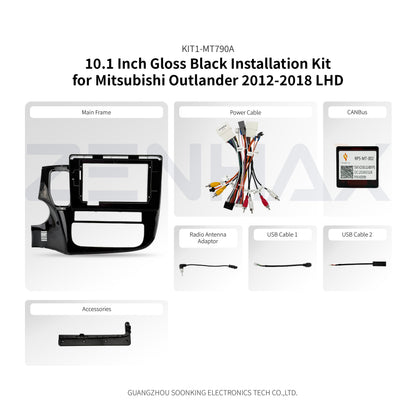 KIT1-MT790A complete installation kit for Mitsubishi Outlander 2014 LHD Gloss Black