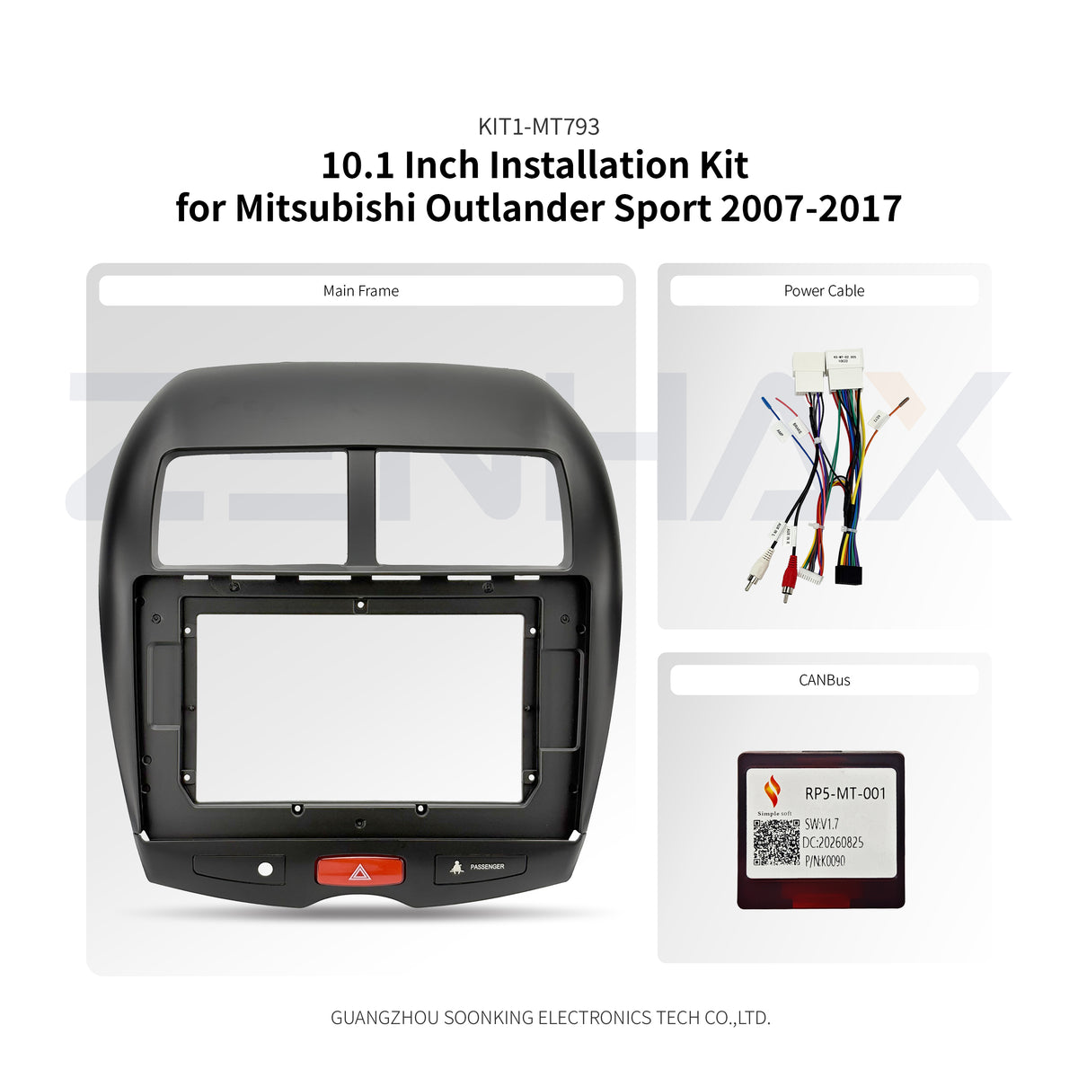 KIT1-MT793 complete installation kit for Mitsubishi ASX/Outlander Sport 2007-2017