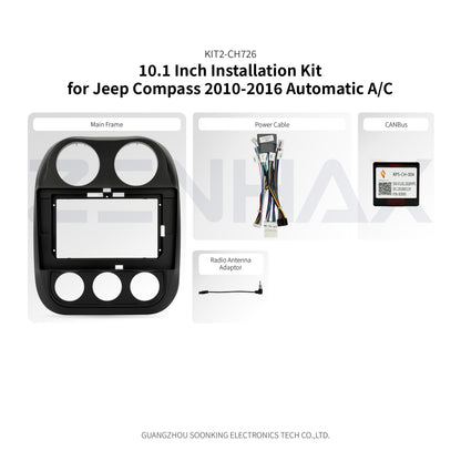 KIT2-CH726 complete installation kit for Jeep Compass 2010-2016