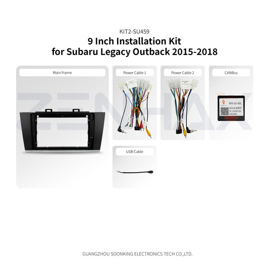 KIT2-SU459 complete installation kit for Subaru Outback/Legacy 2015-2018