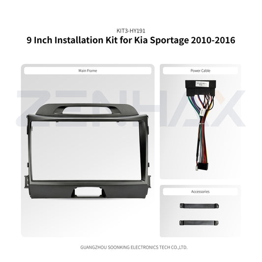 KIT3-HY191 complete installation kit for Kia Sportage 2010 Low Trim