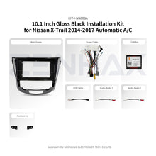 KIT4-NS808A complete installation kit for Nissan X-Trail 2014 Automatic A/C Gloss Black