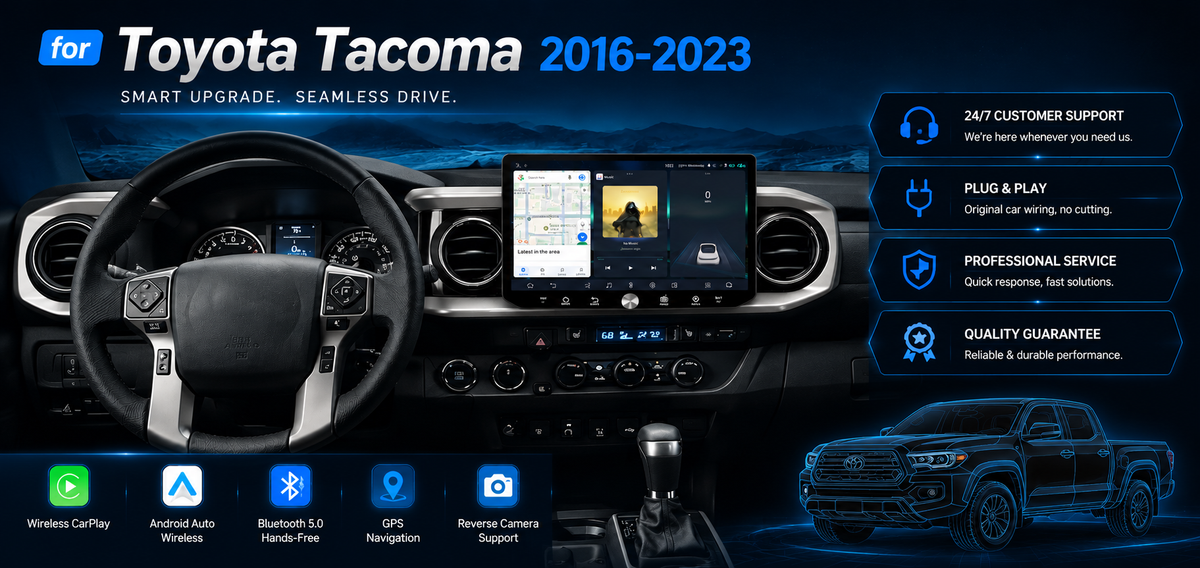 11.5" 2K Android Car Stereo for Toyota Tacoma 2016-2023 | Carplay