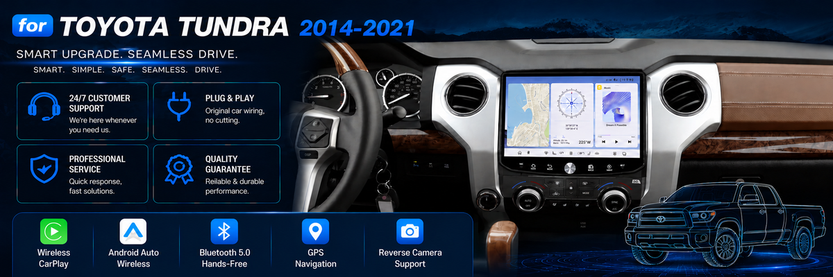 11.5" 2K Android Car Stereo for Toyota Tundra 2014-2021 | CarPlay