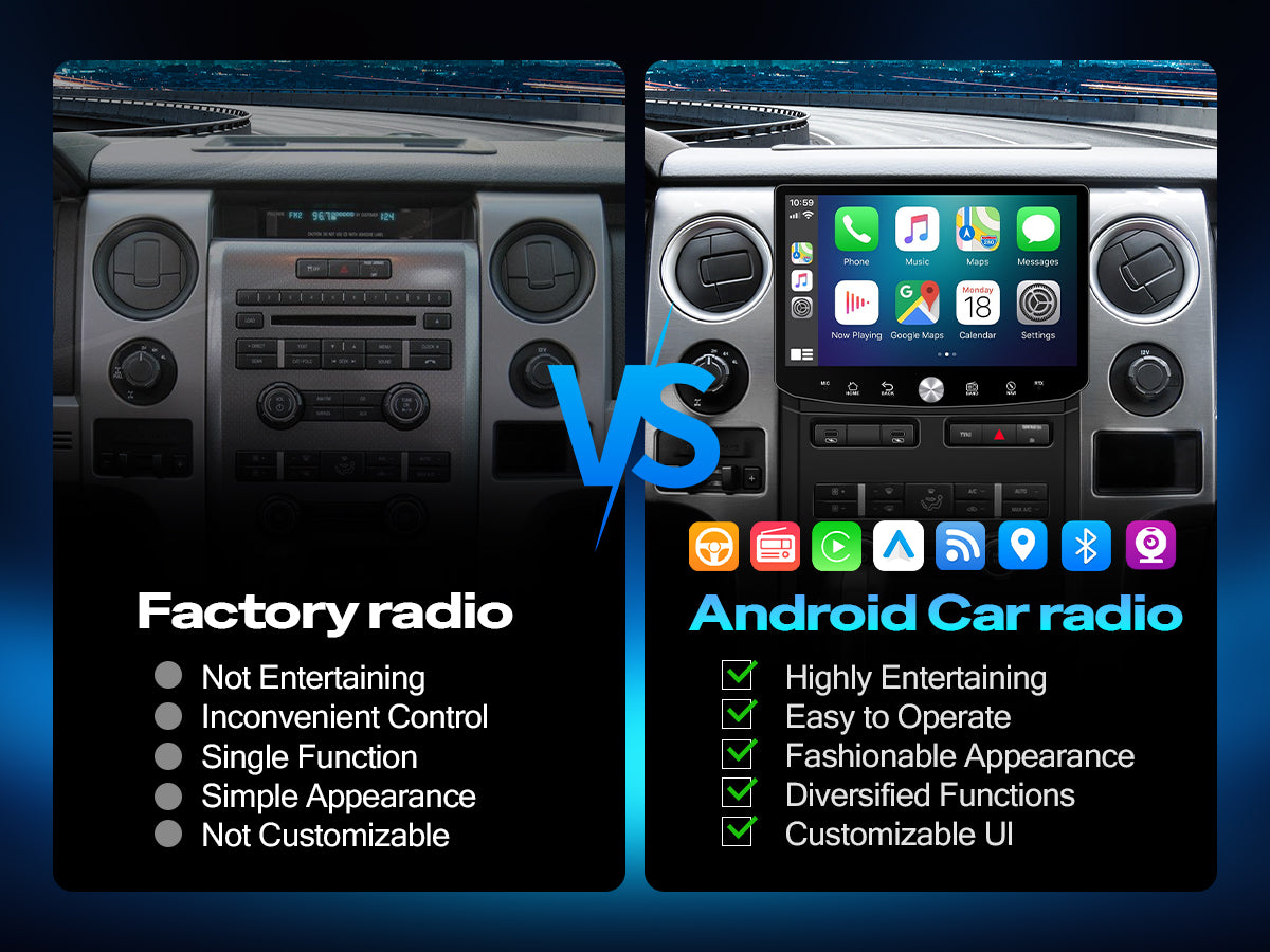11.5" 2K Android Car Stereo for Ford F-150 2009-2012 | CarPlay