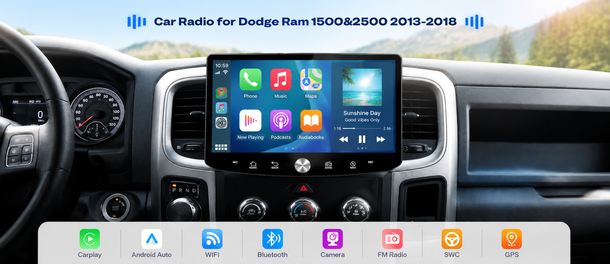 11.5" 2K Android Car Stereo for Dodge Ram 1500/2500 2013-2018 | Carplay