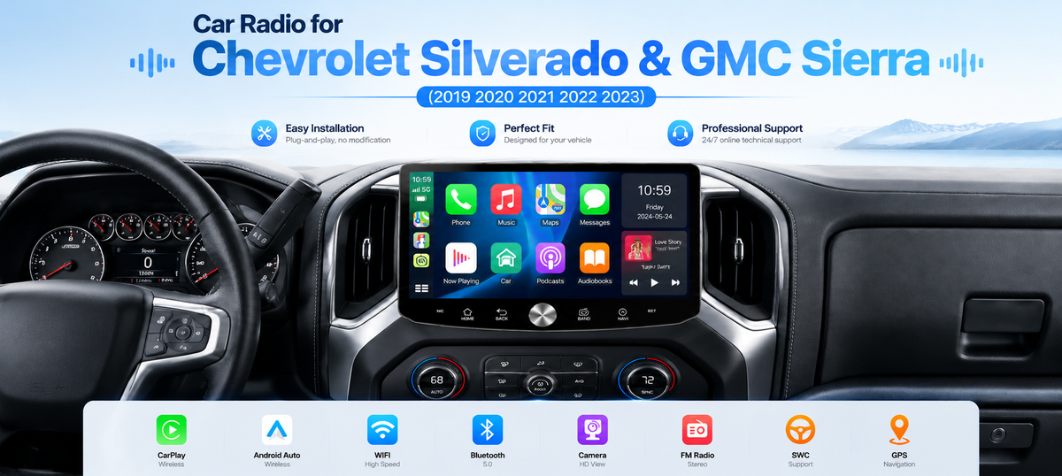 11.5" 2K Android Car Stereo for Silverado/Sierra 2014-2018 | Bose Compatible