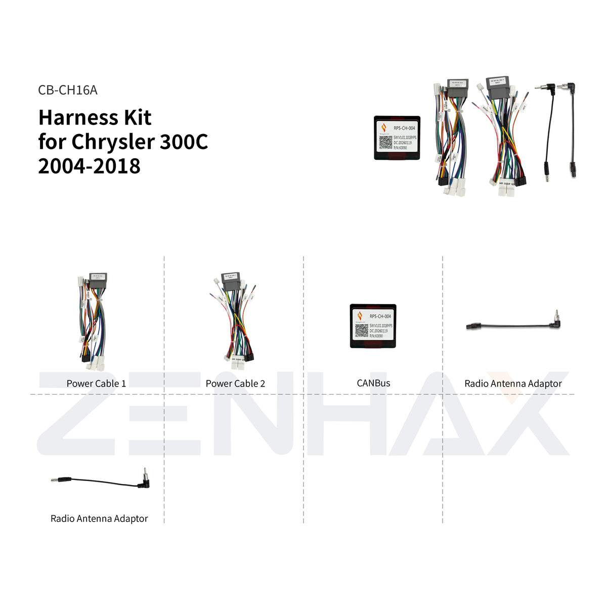 KIT1-CH009B matched wiring harness set for Chrysler 300C 2004-2018