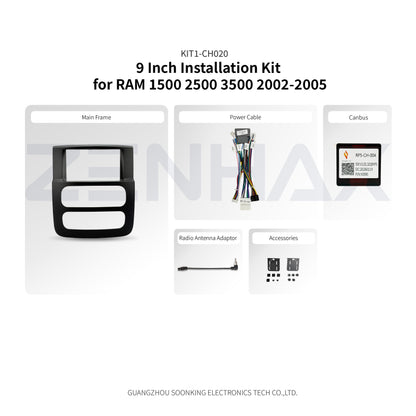 KIT1-CH020 complete installation kit for Ram 1500 2500 3500 2002-2005